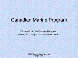 Canadian Marine Program