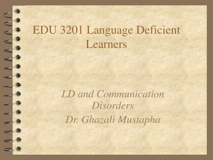 edu 3201 language deficient learners
