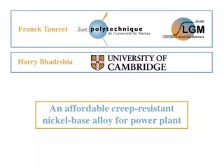 An affordable creep-resistant nickel-base alloy for power plant