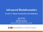 Advanced Bioinformatics Lecture 5: Signal transduction and simulation