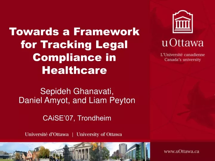 towards a framework for tracking legal compliance in healthcare