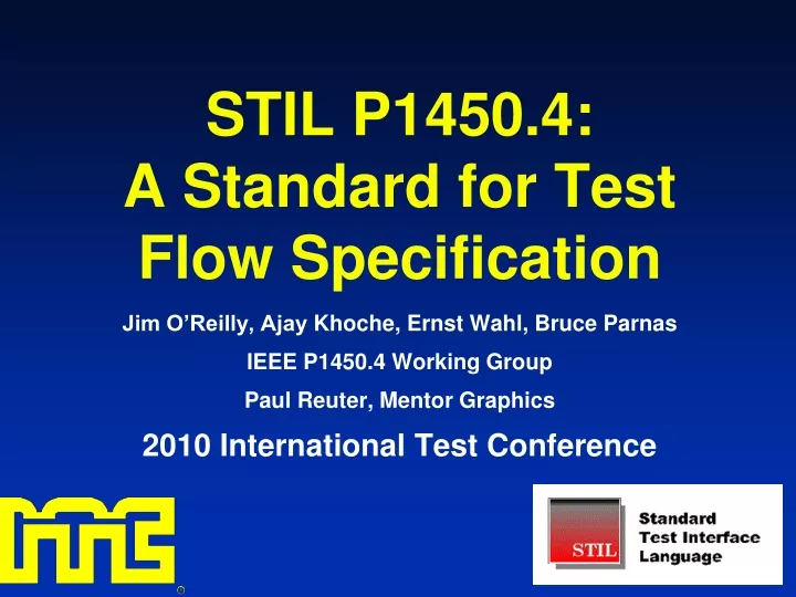 stil p1450 4 a standard for test flow specification