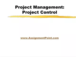 Project Management: Project Control