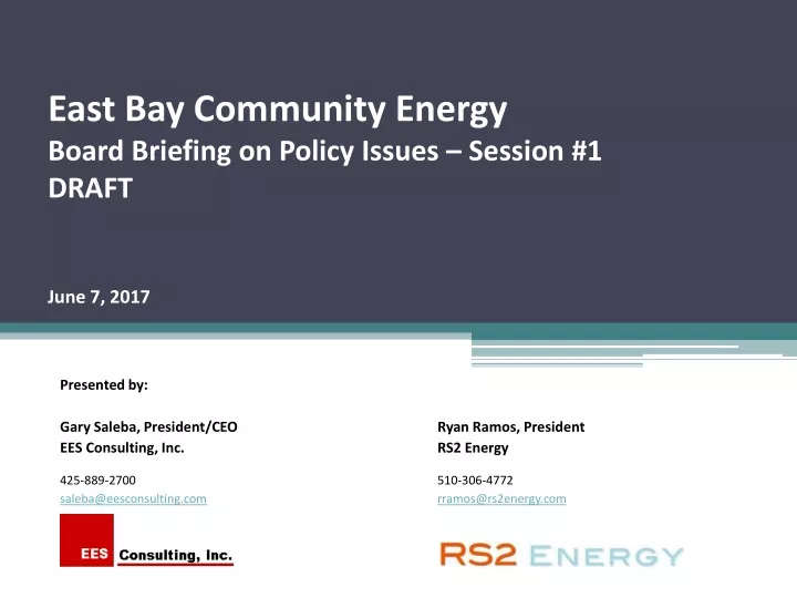 east bay community energy board briefing on policy issues session 1 draft june 7 2017
