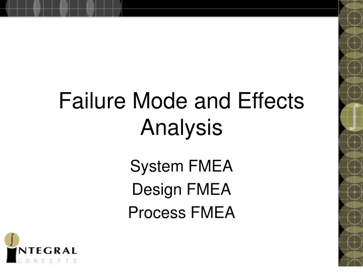 failure mode and effects analysis