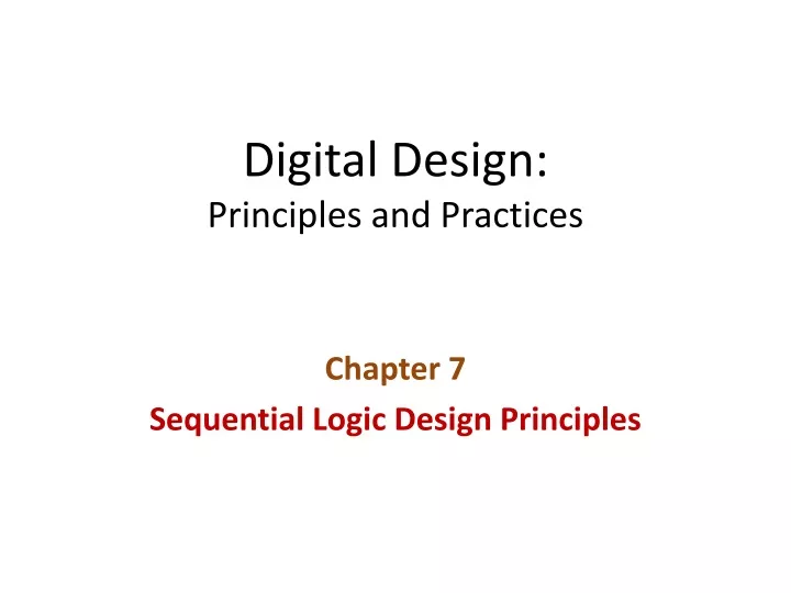 digital design principles and practices