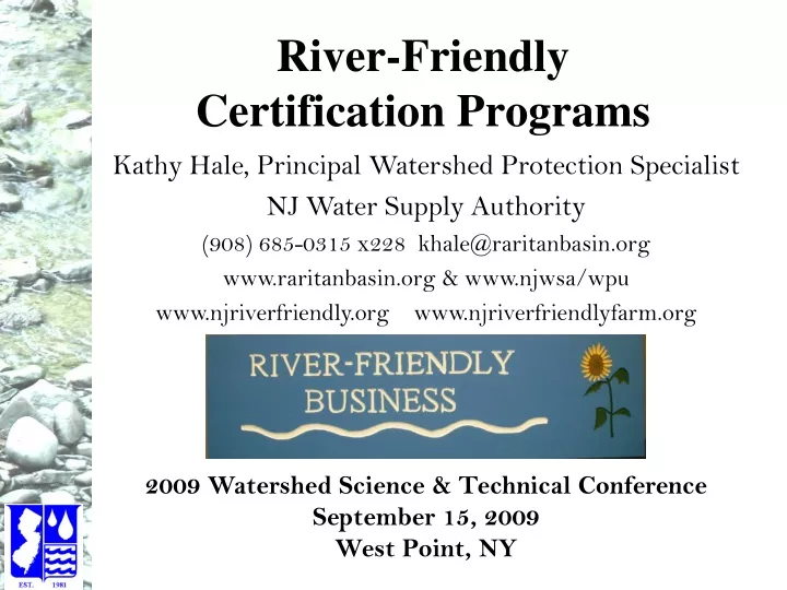 river friendly certification programs