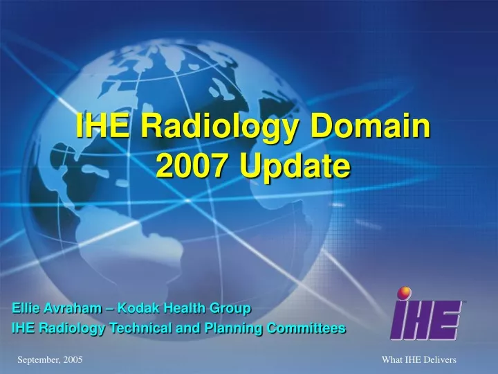 ihe radiology domain 2007 update