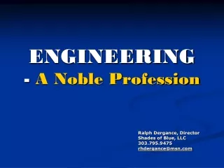 ENGINEERING  -  A Noble Profession