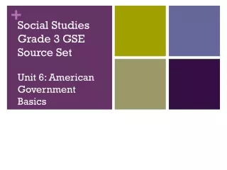 Social Studies Grade 3 GSE Source Set Unit 6: American Government Basics