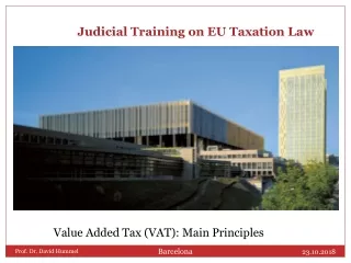 Judicial  Training on EU Taxation  Law