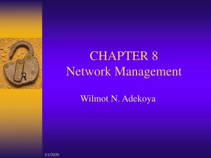 chapter 8 network management