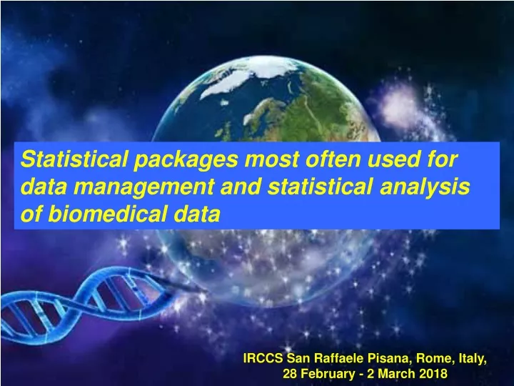 statistical packages most often used for data