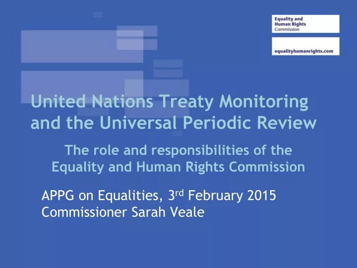 united nations treaty monitoring and the universal periodic review