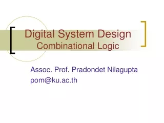 Digital System Design Combinational Logic