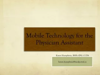 Mobile Technology for the Physician Assistant