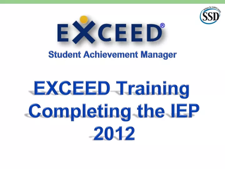 exceed training completing the iep 2012