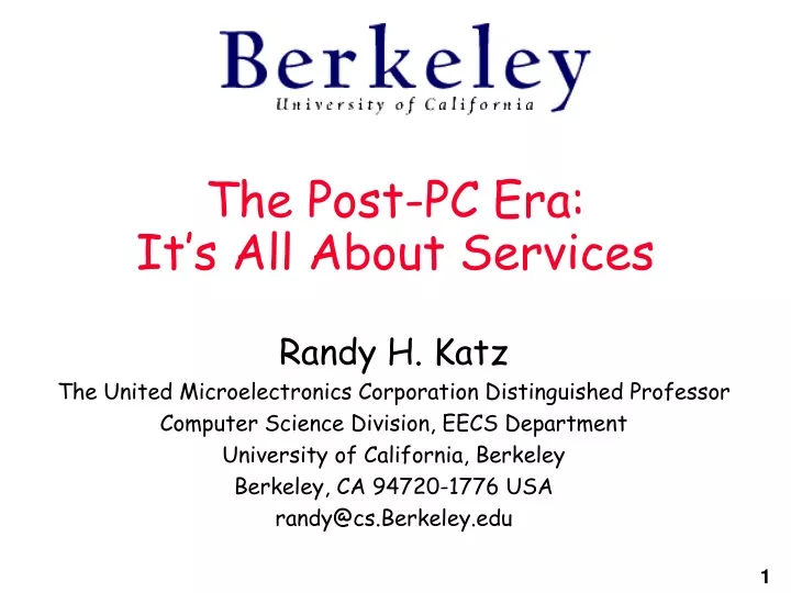 the post pc era it s all about services