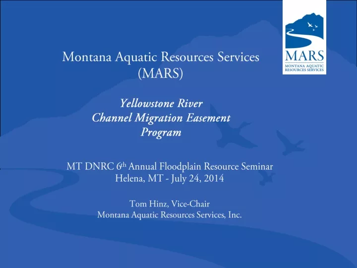 montana aquatic resources services mars yellowstone river channel migration easement program