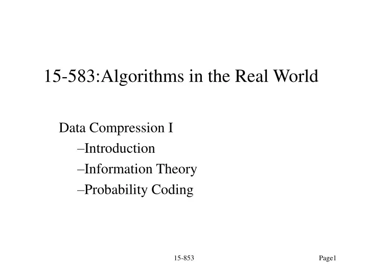 15 583 algorithms in the real world