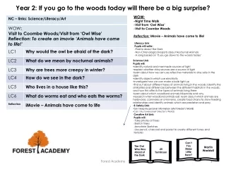 Year 2: If you go to the woods today will there be a big surprise?