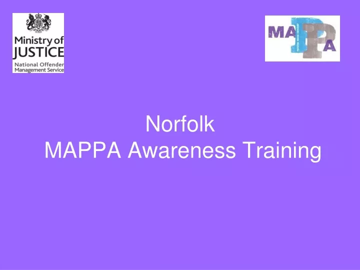 norfolk mappa awareness training
