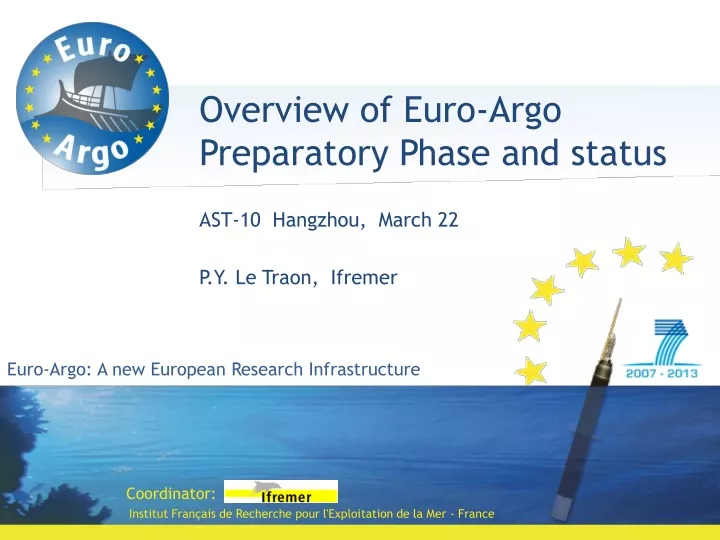 overview of euro argo preparatory phase