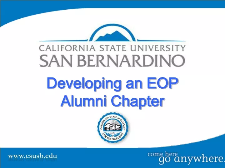 developing an eop alumni chapter