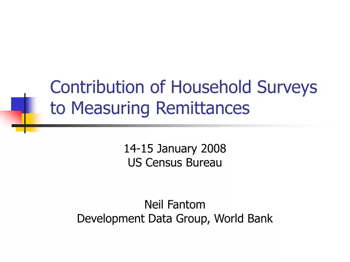 contribution of household surveys to measuring remittances