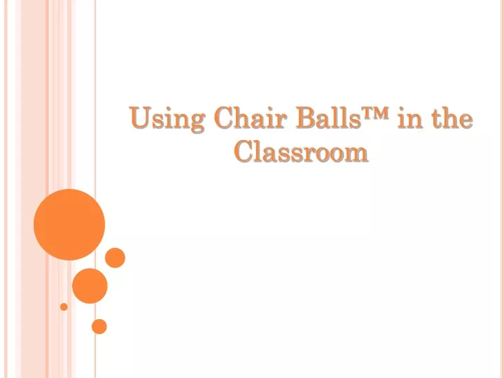 using chair balls in the classroom