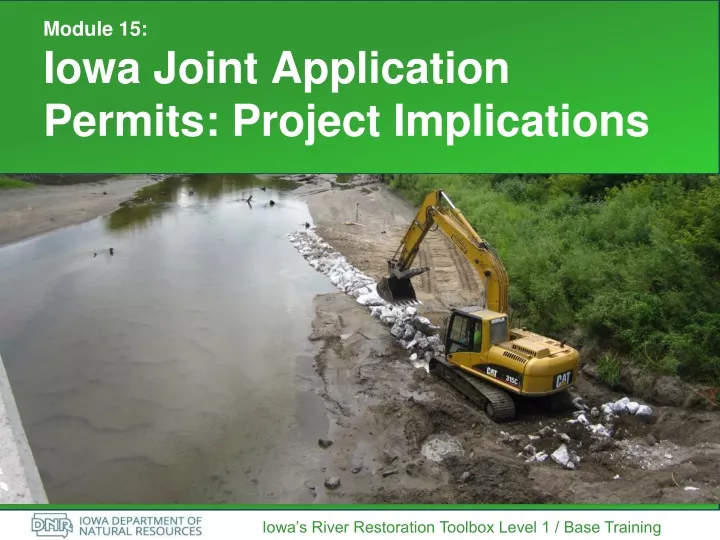 module 15 iowa joint application permits project implications