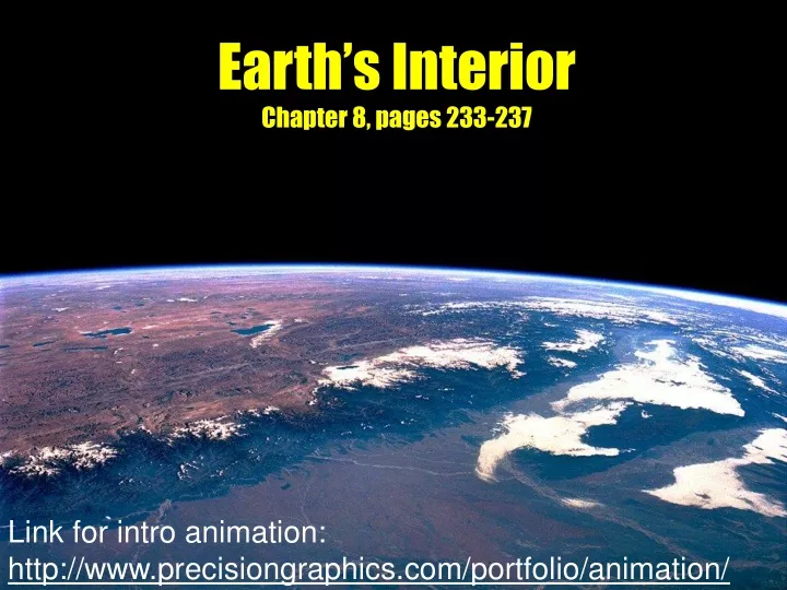 earth s interior chapter 8 pages 233 237