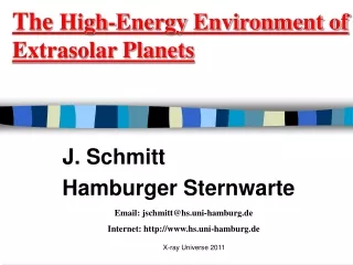 The  High-Energy Environment of Extrasolar Planets