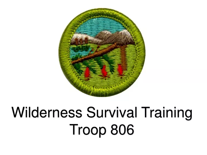 wilderness survival training troop 806