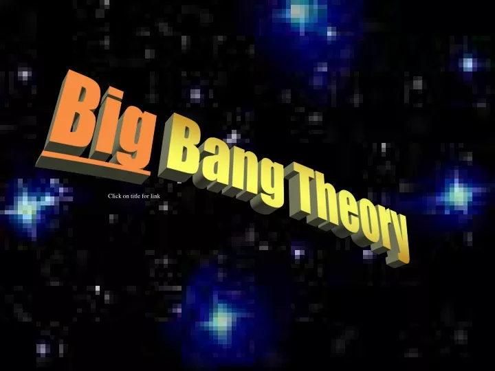 big bang theory