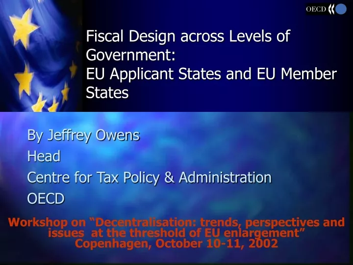 fiscal design across levels of government eu applicant states and eu member states