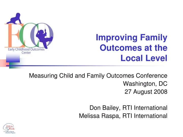 improving family outcomes at the local level