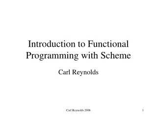 Introduction to Functional Programming with Scheme
