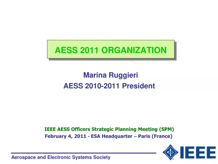 aess 2011 organization marina ruggieri aess 2010