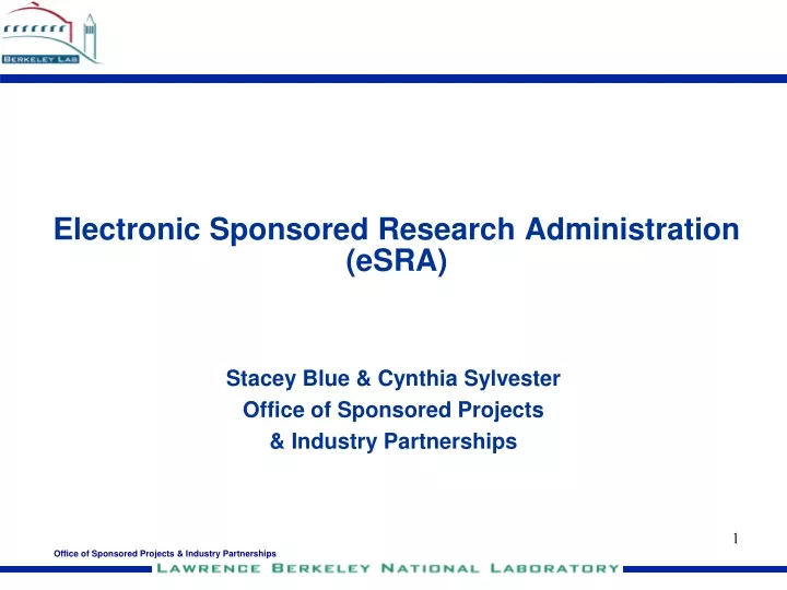 electronic sponsored research administration esra