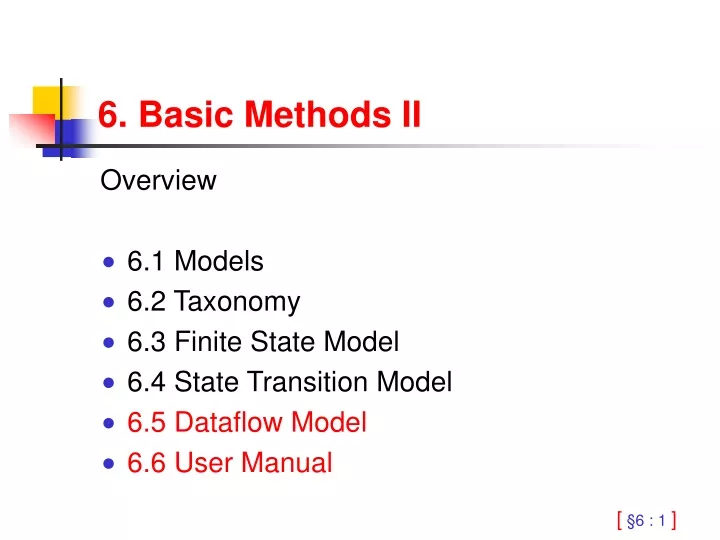 6 basic methods ii