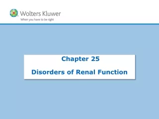  Chapter 25 Disorders of Renal Function