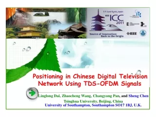Positioning in Chinese Digital Television     Network Using TDS-OFDM Signals