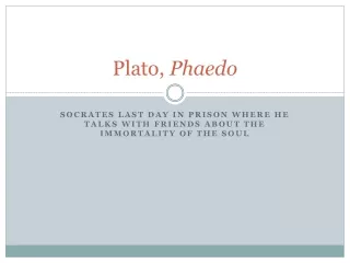 Plato,  Phaedo