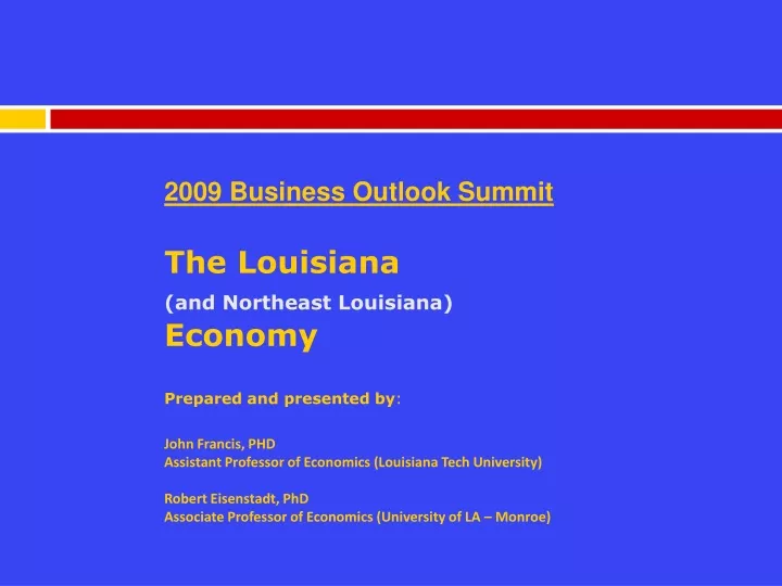 2009 business outlook summit the louisiana