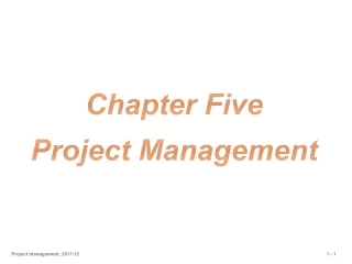 Chapter Five Project  Management