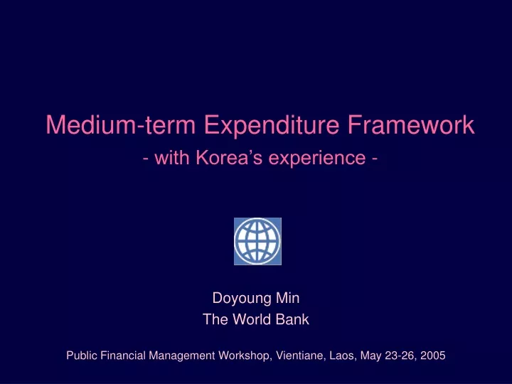 medium term expenditure framework with korea s experience