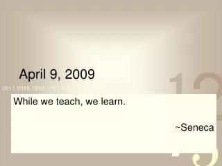 April 9, 2009