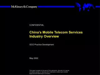 China’s Mobile Telecom Services Industry Overview