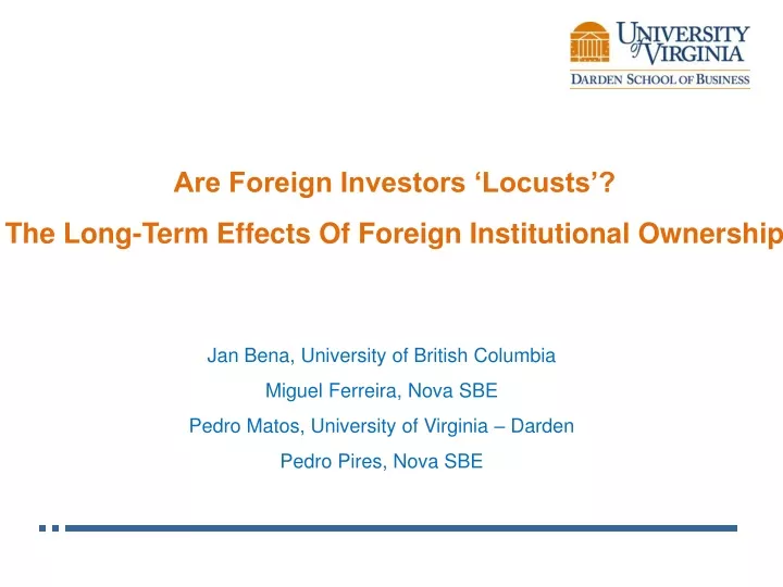 are foreign investors locusts the long term